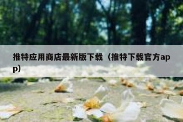 推特应用商店最新版下载（推特下载官方app）