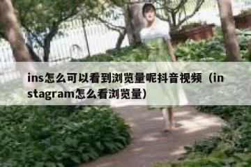 ins怎么可以看到浏览量呢抖音视频（instagram怎么看浏览量）