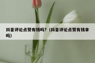 抖音评论点赞有钱吗?（抖音评论点赞有钱拿吗）