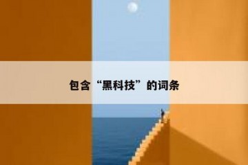 包含“黑科技”的词条