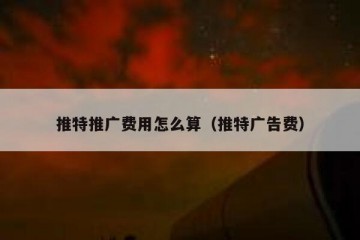 推特推广费用怎么算（推特广告费）