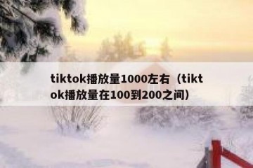 tiktok播放量1000左右（tiktok播放量在100到200之间）