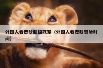 外国人看鹿晗超级冠军（外国人看鹿晗冒险时间）