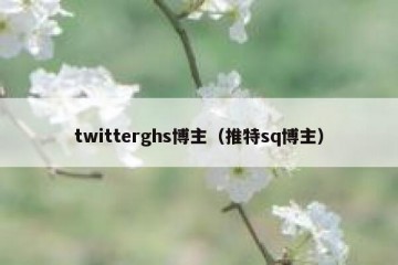 twitterghs博主（推特sq博主）