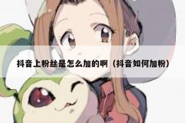 抖音上粉丝是怎么加的啊（抖音如何加粉）