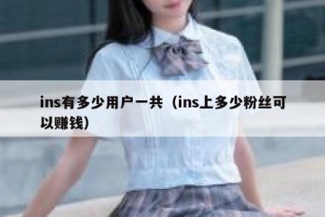 ins有多少用户一共（ins上多少粉丝可以赚钱）