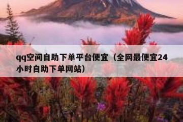qq空间自助下单平台便宜（全网最便宜24小时自助下单网站）