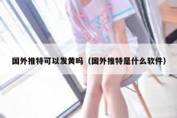 国外推特可以发黄吗（国外推特是什么软件）