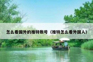 怎么看国外的推特账号（推特怎么看外国人）