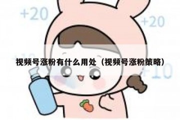 视频号涨粉有什么用处（视频号涨粉策略）