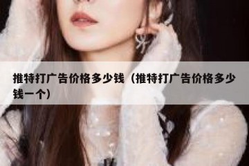 推特打广告价格多少钱（推特打广告价格多少钱一个）