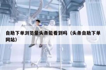 自助下单浏览量头条能看到吗（头条自助下单网站）