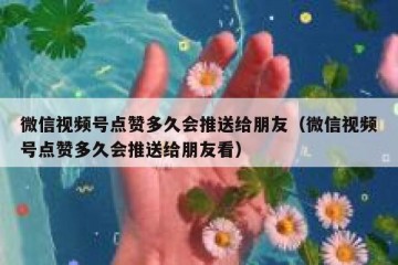 微信视频号点赞多久会推送给朋友（微信视频号点赞多久会推送给朋友看）