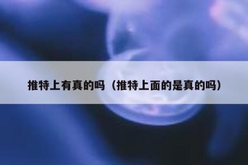 推特上有真的吗（推特上面的是真的吗）