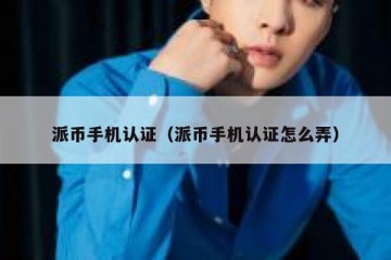 派币手机认证（派币手机认证怎么弄）