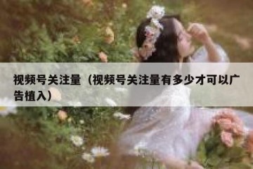 视频号关注量（视频号关注量有多少才可以广告植入）