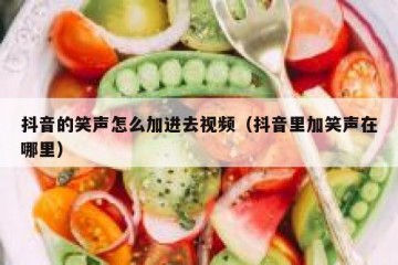 抖音的笑声怎么加进去视频（抖音里加笑声在哪里）