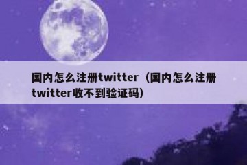 国内怎么注册twitter（国内怎么注册twitter收不到验证码）