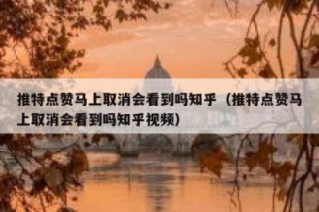 推特点赞马上取消会看到吗知乎（推特点赞马上取消会看到吗知乎视频）