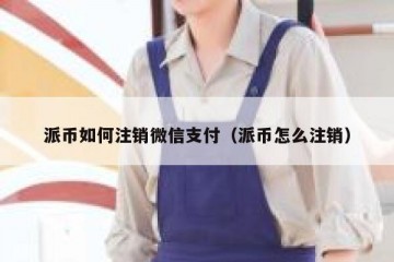 派币如何注销微信支付（派币怎么注销）