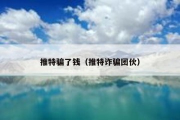 推特骗了钱（推特诈骗团伙）