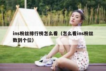 ins粉丝排行榜怎么看（怎么看ins粉丝数到个位）