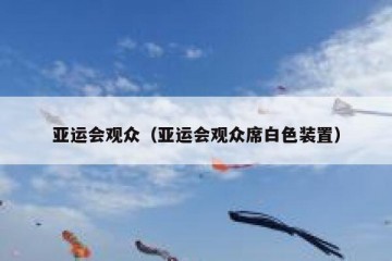 亚运会观众（亚运会观众席白色装置）