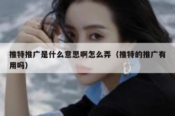 推特推广是什么意思啊怎么弄（推特的推广有用吗）