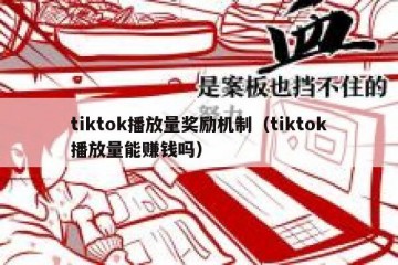 tiktok播放量奖励机制（tiktok播放量能赚钱吗）