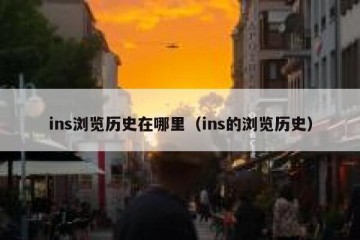 ins浏览历史在哪里（ins的浏览历史）