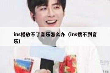 ins播放不了音乐怎么办（ins搜不到音乐）