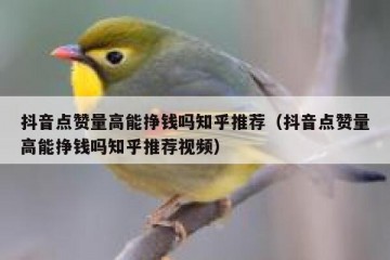 抖音点赞量高能挣钱吗知乎推荐（抖音点赞量高能挣钱吗知乎推荐视频）