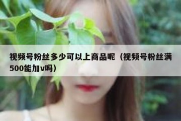 视频号粉丝多少可以上商品呢（视频号粉丝满500能加v吗）