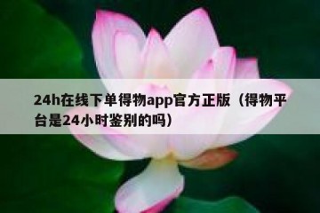 24h在线下单得物app官方正版（得物平台是24小时鉴别的吗）