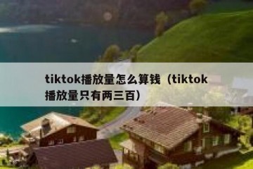tiktok播放量怎么算钱（tiktok播放量只有两三百）