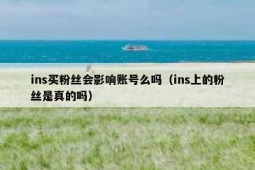 ins买粉丝会影响账号么吗（ins上的粉丝是真的吗）