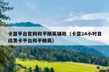 卡盟平台官网和平精英辅助（卡盟24小时自动发卡平台和平精英）