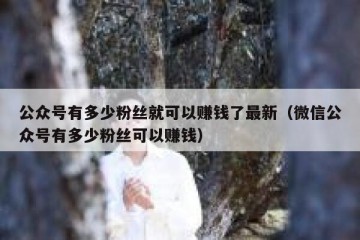 公众号有多少粉丝就可以赚钱了最新（微信公众号有多少粉丝可以赚钱）