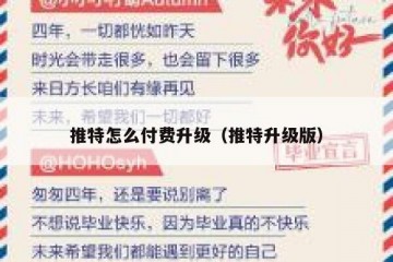 推特怎么付费升级（推特升级版）