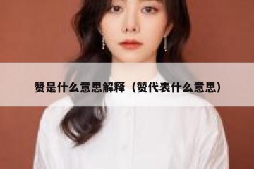 赞是什么意思解释（赞代表什么意思）