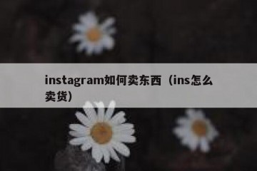 instagram如何卖东西（ins怎么卖货）
