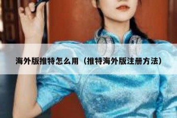 海外版推特怎么用（推特海外版注册方法）