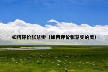 如何评价张慧雯（如何评价张慧雯的美）