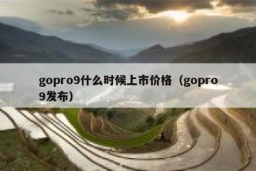 gopro9什么时候上市价格（gopro9发布）