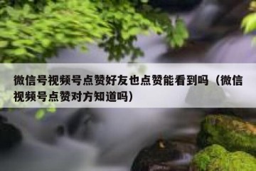 微信号视频号点赞好友也点赞能看到吗（微信视频号点赞对方知道吗）