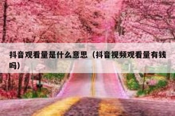 抖音观看量是什么意思（抖音视频观看量有钱吗）