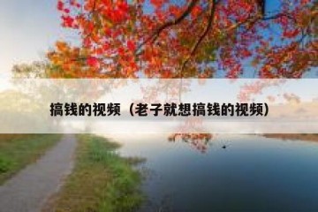 搞钱的视频（老子就想搞钱的视频）