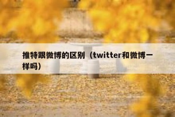 推特跟微博的区别（twitter和微博一样吗）