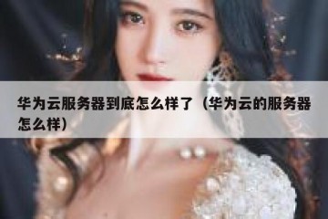 华为云服务器到底怎么样了（华为云的服务器怎么样）