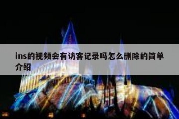 ins的视频会有访客记录吗怎么删除的简单介绍